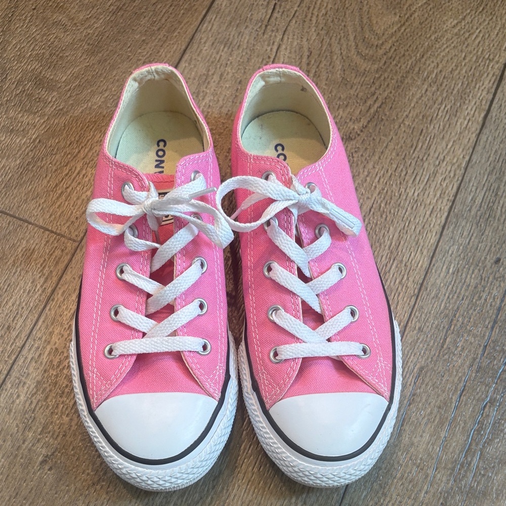 Converse Kids Pink Canvas Low-Top Sneakers